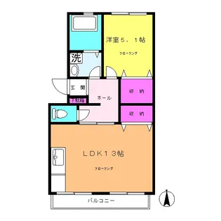 ブライトパレス【1階】の間取り