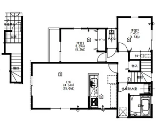 茨城県結城市大字結城【一戸建】の間取り