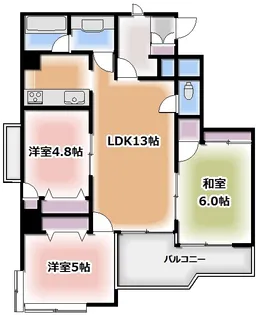 トラスティ御本丸公園【6階】の間取り