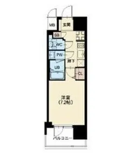 スプランディッド十三本町【6階】の間取り