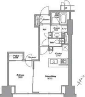 東京都港区高輪1【マンション】の間取り