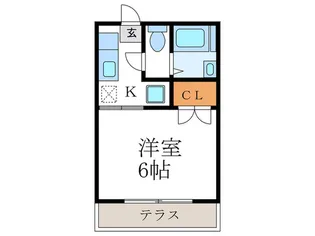 サンハイツ梅津【1階】の間取り