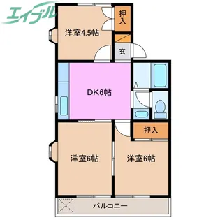 ノーブルときわ【2階】の間取り
