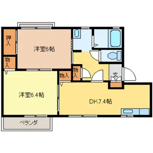 フレグランス旭日【2階】の間取り