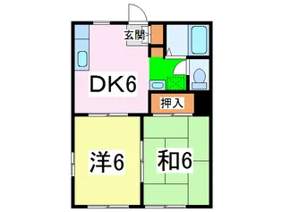 エルミタージュツカモト【1階】の間取り