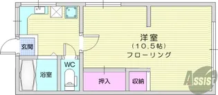 鹿野アパート【1階】の間取り