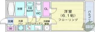 ヴィレッタ晩翠【1階】の間取り