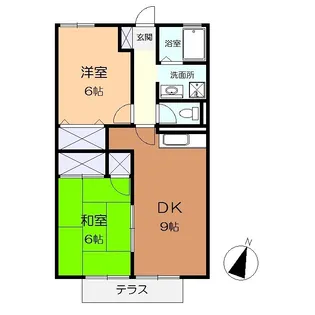 セジュール大沢B【1階】の間取り