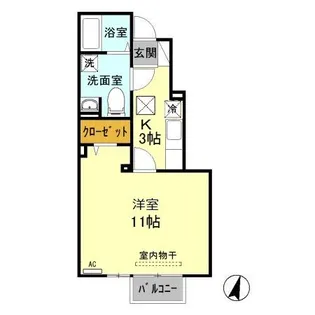 ブラオベルク【1階】の間取り