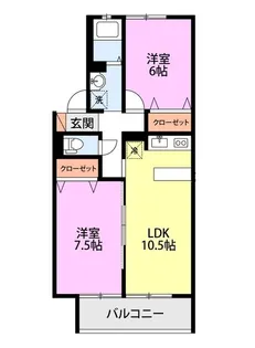 サンバレイ・ニッコーF【2階】の間取り