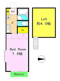 ベイハイツ【2階】の間取り