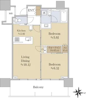 シティタワー所沢クラッシィ【11階】の間取り