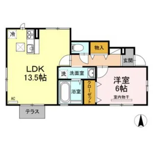岡山県岡山市中区さい【アパート】の間取り