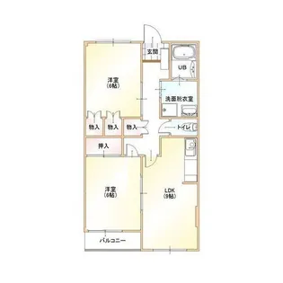 2DKの間取り画像