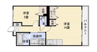 ダイアパレス新照院703号室【7階】の間取り