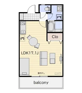 Fiore棟高【1階】の間取り