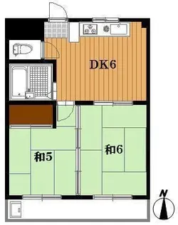 織戸ハイツ【1階】の間取り