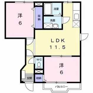 グラン エストI【1階】の間取り