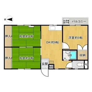 西町ロイヤルマンション【2階】の間取り