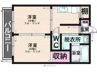 メゾンラクロセット B棟【1階】の間取り