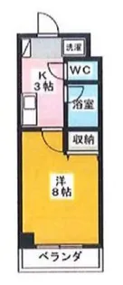 ヴィラ恵飛須【5階】の間取り