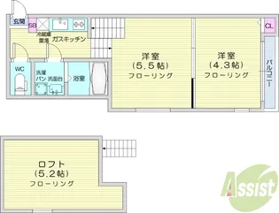 プランドール福田【2階】の間取り