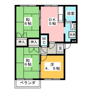 フレグランス府中 A【2階】の間取り
