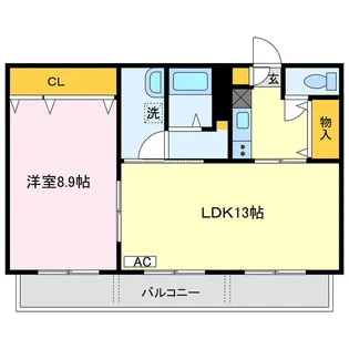 愛知県蒲郡市緑町【アパート】の間取り