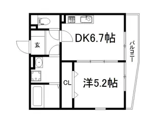 KTIレジデンス桃山【3階】の間取り