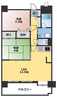 高知県高知市札場【マンション】の間取り