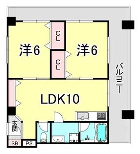 垂水星が丘パークハイツ【4階】の間取り