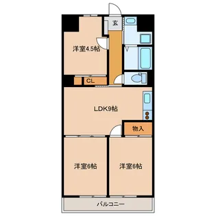 サンライフ幸【3階】の間取り