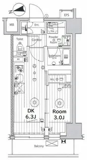 東京都台東区東上野6【マンション】の間取り