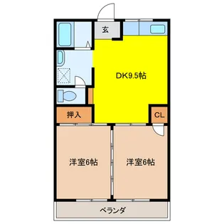 岐阜県岐阜市市橋5【マンション】の間取り