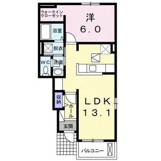 ガーデンハウス マーブルI【1階】の間取り