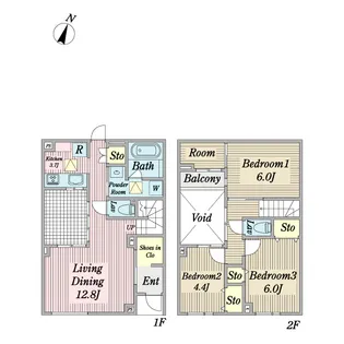 東京都町田市金森東1【一戸建】の間取り