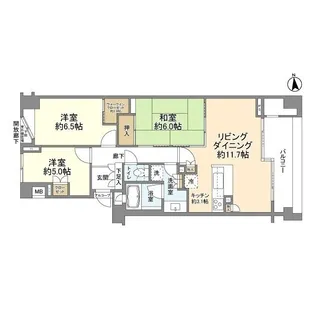 シティハウス笹塚【2階】の間取り