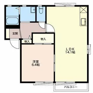 クレール?B【1階】の間取り