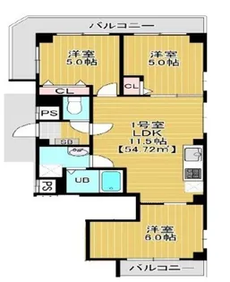 ガーネットコートII【3階】の間取り