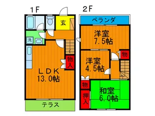 大阪府枚方市菊丘町【一戸建】の間取り