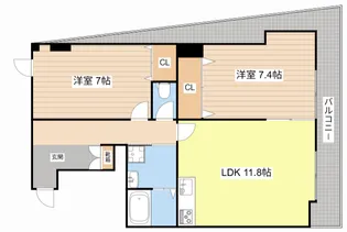 滋賀県東近江市林町【マンション】の間取り