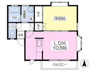 グランドハイツ南中山【2階】の間取り