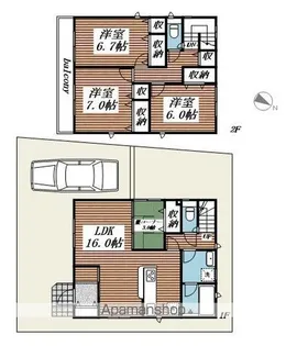 埼玉県川越市かし野台2【一戸建】の間取り