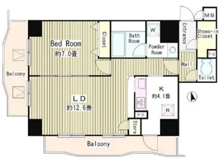 東京都港区高輪1【マンション】の間取り