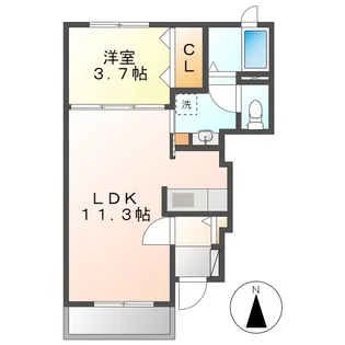 カーサ アルドール I【1階】の間取り