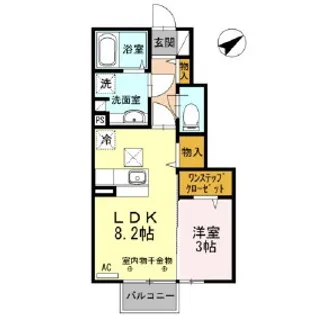 シエル ラピッド【1階】の間取り