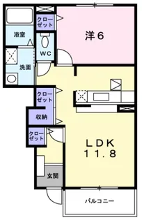 徳島県阿南市見能林町浜浦【アパート】の間取り