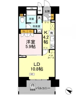 神奈川県横浜市都筑区川和町【マンション】の間取り