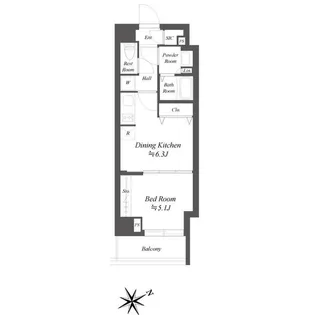 ブランシエスタ品川大井町パークエッジ【1階】の間取り