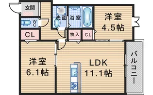 Flat Comty豊中【3階】の間取り